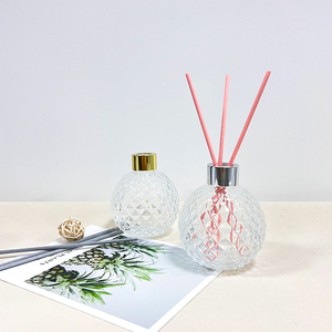 Botella difusora de vidrio de perfume de aceite esencial vacía recargable bonita colorida de 180ml 200ml con tapas # - Product Image 5
