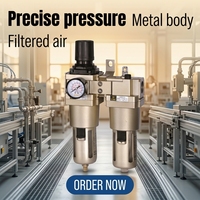 STNC Populaire TC5010-10 Grand modèle Dyad 1 pouce Filtre-régulateur-lubrificateur pneumatique pour la préparation et le traitement de l'air comprimé