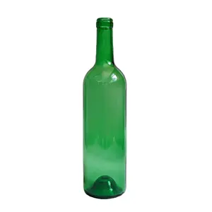 750毫升玻璃酒瓶定制葡萄酒玻璃瓶绿色红葡萄酒玻璃瓶带螺旋盖