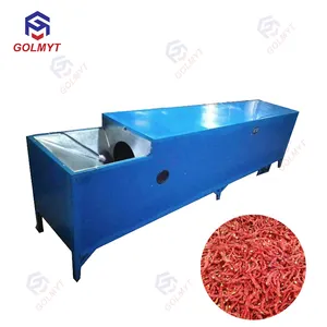 High capablered red chilli stem cutting and removing machine