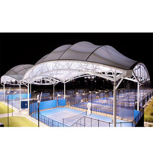 Structure en acier sur mesure pour abri de padel panoramique avec toit en PVC pour usage extérieur super panoramique en PVDF - Product Image 5