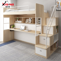 Combinaison supérieure inférieure de lit haut bas multifonctionnel en bois invisible pour mère enfant lit superposé pour enfant lit mezzanine avec bureau
