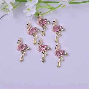 Flamingo Charme Mignon Flamingo Charmes Petit <span class=keywords><strong>Rose</strong></span> Accessoires Alliage Pendentif Collier Bracelet Chandail Boucle D'oreille Porte-clés Décoration - Product Image 6