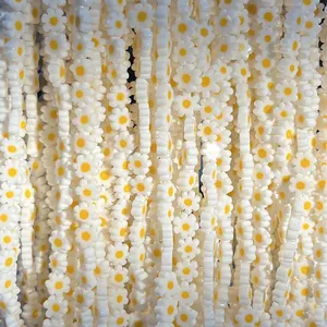 여성을위한 가닥으로 유약 꽃 꽃잎 구슬 DIY 팔찌 발찌 보석 만들기