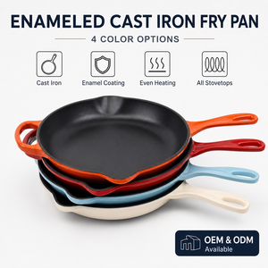 Pentola Antiaderente in Ghisa Smaltata da 27 cm per Cucina Moderna ed Ecologica, Adatta a Fornelli a Gas e a Induzione, Logo Personalizzabile, Produzione in Fabbrica - Product Image 1