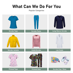 Ensembles de blouses médicales respirants et doux, extensibles dans les quatre sens, avec tissu 72% polyester, 22% rayonne, 6% élasthanne, pour usage hospitalier et confort unisexe - Product Image 4