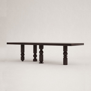 Mesa de Comedor Rectangular de Madera Maciza, Diseño Estable, Muebles para Sala de Estar - Product Image 1