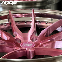 NJQS Ensemble de 2 jantes concaves colorées rose et argent, meilleure qualité, vente chaude 2022, tailles 16, 17, 18, 19, 20, 21, 22, 23, 24 pouces pour BMW Toyota