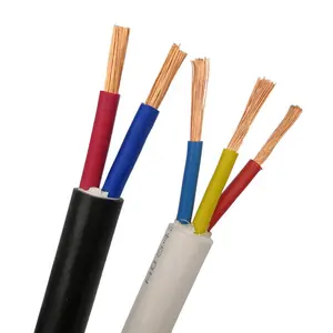 Flexible RVV Multi-Core 2 3 4 Cores 1.5mm2 4mm2 6mm2 10mm2 16mm2 Copper Wires Cable Flexible Electric Wire