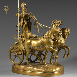 Bronzo <span class=keywords><strong>Apollo</strong></span> per la statua del cavallo carro armato in metallo con il tema dell'angelo sapientemente Casted - Product Image 1