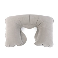 Conception personnalisée économique Flocage en PVC Oreiller en U gonflable pliable Oreiller de voyage pour le cou
