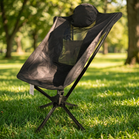 Chaise de chasse pliable portable OD25-007 en tissu Oxford 600D avec cadre en aluminium, porte-gobelet intégré, pour camping en extérieur, logo, voyage