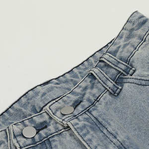 Vintage <span class=keywords><strong>Jeans</strong></span> Denim wanita, celana jins Denim abu-abu longgar pinggang tinggi, pakaian jalan kurus bernafas dengan celana ketat - Product Image 3