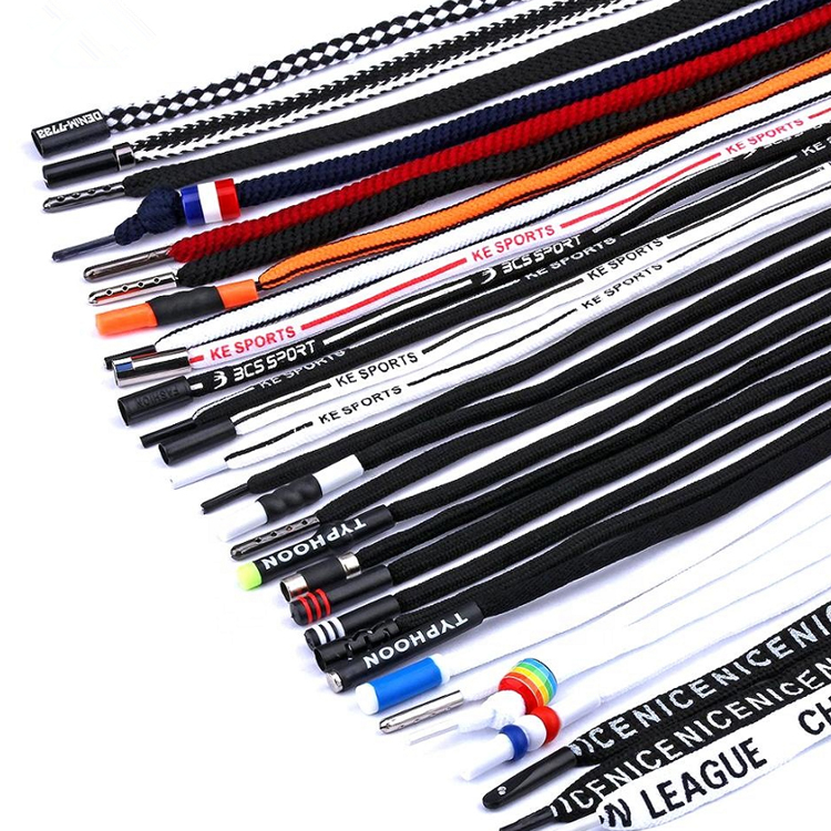 Изготовленный На Заказ шнуром круглая полиэфирная веревка шнурок шнур толстовка с затягивающими шнурками с металлические наконечники для толстовки