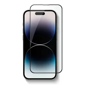 0.3毫米超平滑3D曲面钢化玻璃屏幕保护器适用于iPhone 15 plus高级全曲面屏幕保护器15 pro max