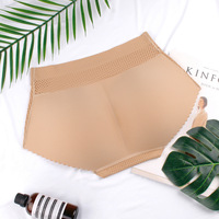 Culottes gainantes en tricot pour femmes, respirantes, avec coussinets de fessier, en nylon antibactérien, à maintien léger de la taille