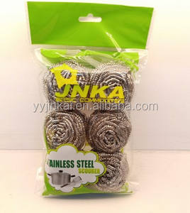 410 Grade 18g * 6pcs Küchen reinigung Edelstahl Schwamm Spiral Scourer Scrub bing Pad Metall Clean Ball zum Waschen - Product Image 1