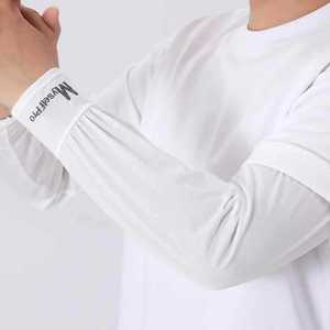 Manguitos de protección solar UV unisex Little M Ice Sleeves, color gris claro, para ciclismo, protección solar, elegantes para adultos, para el día a día. - Product Image 3