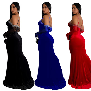 Sharee-Gants fendus en forme de tube avec losange pour femmes, robe de soirée longue, design élégant, technique au crochet, naturelle, nouvelle collection - Product Image 6