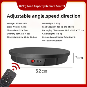 Présentoir rotatif électrique télécommandé 22/30/<span class=keywords><strong>42</strong></span>/52/60cm charge lourde 50-100kg plateau tournant de mannequin boîte vidéo de photographie 3D - Product Image 5