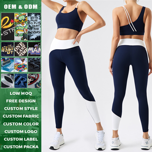 Ensemble de yoga respirant personnalisé de haute qualité avec soutien-gorge de sport rembourré pour femme, idéal pour la course en extérieur et les activités de gym à fort maintien - Product Image 2