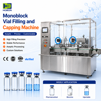 Machine de remplissage et de capsulage entièrement automatique pour sachets à bec verseur, flacons de peptides 3 x 10 ml, avec bouchon doseur à torsion de 28 mm