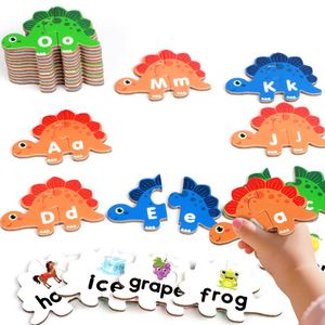 Jeu de puzzle éducatif en forme de dinosaure pour apprendre l'alphabet, jeux de société éducatifs pour enfants en bas âge - Product Image 2