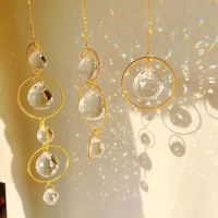 Verre arc-en-ciel fabricant attrape-soleil boule de cristal prisme fenêtre suspendu extérieur accessoires pour la maison