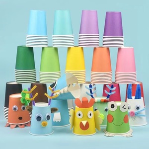 Vasos de Papel Desechables de Colores para Manualidades, Educación Temprana, Niños, Vasos de Color Puro al por Mayor - Product Image 3