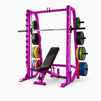 Rack de musculation multifonctionnel en métal pour usage commercial, avec fonction Smith et entraînement intégral du corps, fourni directement par l'usine
