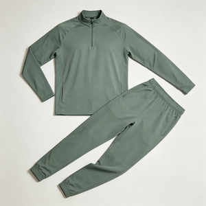 Conjunto Deportivo para Hombre, Estilo Urbano, Transpirable, Color Sólido, para Gimnasio, Correr, con Media Cremallera, Talla Grande, Secado Rápido, Informal - Product Image 3