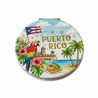Großhandel Benutzerdefiniertes Logo Neueste Designs Bedruckter Puerto Rico Souvenir-Spiegel