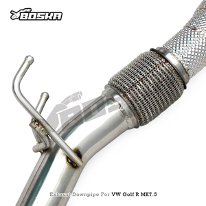 OEM Boska Exhaust Catted Downpipe for VW GOLF R 7/7.5 MK7/MK7.5 2.0T 2014-2020 SUS304 with <b>Catalyst</b> Exhaust Header System - Product Image 4