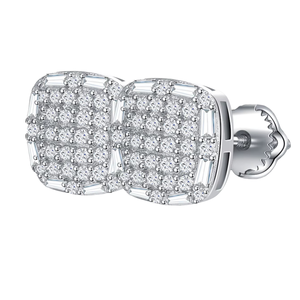 Pendientes de Plata de Ley 925 J&C con Diseño Geométrico para Hombres y Mujeres, Regalos para Fiestas - Product Image 1