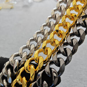 Cadena de Metal de 19mm de alta calidad, Collar de cadena cubana de acero inoxidable dorado para mascotas, Collar de entrenamiento para perros grandes - Product Image 2