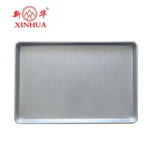 Food grade metal aluminum perforated baking pan 600*400mm serving tray oven tray