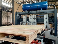Machine automatique de fabrication de palettes en bois de type à double station et à plateau plat