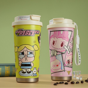 Labubu Cartoon Lily Of The Valley Coffee Mug 316 Stainless Steel Insulated Cup Portable Travel Use - Product Image 1