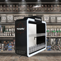 Présentoir d'exposition de logo rougeoyant de vente chaude pour le présentoir acrylique de magasin de fumée de cigarette avec la lumière LED
