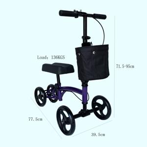 Marcheur à 4 roues avec cadre en acier inoxydable, pour les jambes cassées - Product Image 6