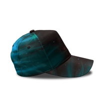 Gorra de Béisbol de Sarga 100% Poliéster con Estampado Completo 3D de Nebulosa Galáctica, de 6 Paneles, Ajustable con Cierre a Presión, Estilo Trucker, Casual para Hombre y Mujer