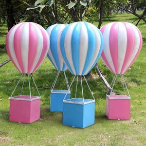 Statue de <span class=keywords><strong>montgolfière</strong></span> en résine et fibre de verre personnalisable <span class=keywords><strong>Art</strong></span> de jardin de Noël extérieur festif pour accessoires de centre de table de douche de bébé - Product Image 4