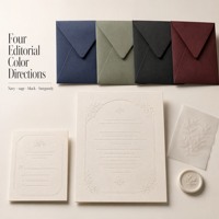 Suite d'invitations de mariage personnalisées en typographie botanique avec bord festonné, papier vélin, sceau de cire et cartes RSVP pour mariages en plein air