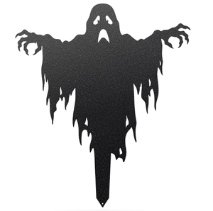 Hiện đại màu xanh lá cây đáng sợ thiết lập của 3 sắt hình Thành Kỳ nghỉ ngoài trời Vườn <span class=keywords><strong>Snowman</strong></span> sân Stakes bột tráng handmade - Product Image 1