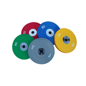 Full Rubber <strong>Workout</strong> Accessories for Home Gym Squat Bench Press Deadlift <strong>Workout</strong> Essentials Colorful Steel Bumper Plate <strong>Barbell</strong> - Product Image 1