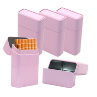 Boîte de rangement en étain mini personnalisée de qualité alimentaire en gros, étui à cigarettes et cigares en métal personnalisé avec couvercle et brosse pour chewing-gum