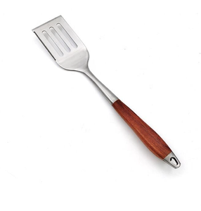 Ensemble <span class=keywords><strong>de</strong></span> 3 outils <span class=keywords><strong>de</strong></span> barbecue en acier inoxydable avec manches en bois - Outils <span class=keywords><strong>de</strong></span> grillade robustes pour barbecue, camping et cuisine en plein air - Product Image 5