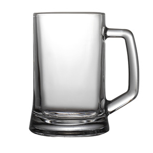 Verre à bière à prix abordable, Logo personnalisé, tasse à jus transparent avec poignée, verre à bière artisanal - Product Image 2