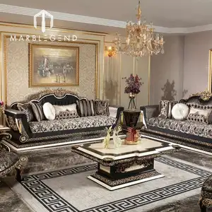 luxury palace decor antique sofa solid wood carved royal sofa set furniture interior design