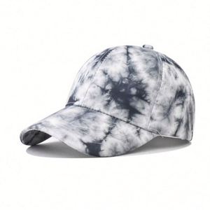 Casquette de sport personnalisée avec logo pour filles, nouvelle casquette de baseball tie-dye multicolore à motif léopard, élégante pour l'extérieur et les occasions formelles - Product Image 1